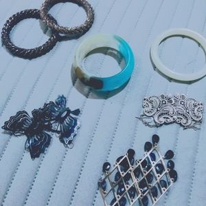 Jewelry earrings and bracelets